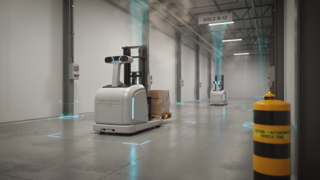 gideon artificial intelligence, autonomous mobile robots, visual AI, predictive analytics, industrial automation, computer vision, smart warehousing, threat intelligence,machine learning, cognitive robotics